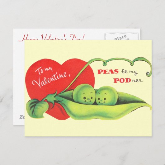 Peas Be My Podner Feestdagenkaart (Voorkant / Achterkant)