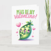 Peas Be My Valentijn Funny Love Kaart (Voorkant)