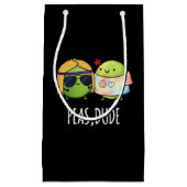 Peas Guy Funny Hippie Pea Pun Dark BG Klein Cadeauzakje (Voorkant)