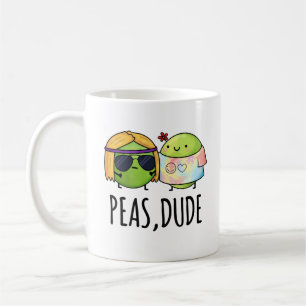 Peas guy Funny Hippie Pea Pun Koffiemok