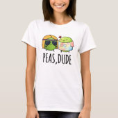 Peas guy Funny Hippie Pea Pun T-shirt (Voorkant)