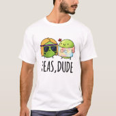 Peas guy Funny Hippie Pea Pun T-shirt (Voorkant)