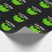 Peas Guy Funny Veggie Pea Pun Dark BG Cadeaupapier (Hoek)
