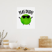 Peas Guy Funny Veggie Pea Pun Poster (Keuken)
