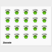 Peas Guy Funny Veggie Pea Pun Ronde Sticker (Vel)