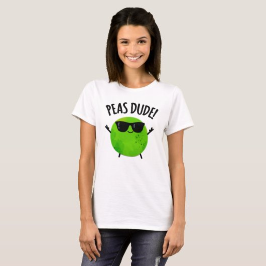 Peas Guy Funny Veggie Pea Pun T-shirt (Voorkant volledig)