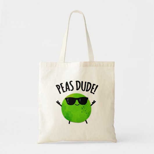 Peas Guy Funny Veggie Pea Pun Tote Bag (Voorkant)