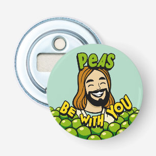 Peas is bij je. button flesopener