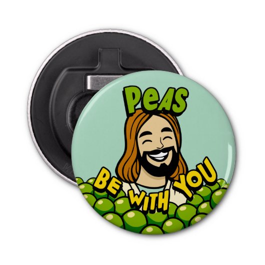 Peas is bij je. button flesopener (Voorkant)
