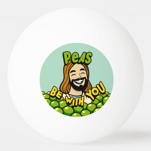 Peas is bij je. pingpongbal (Voorkant)