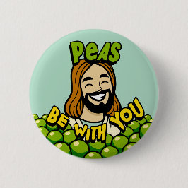Peas is bij je. ronde button 5,7 cm