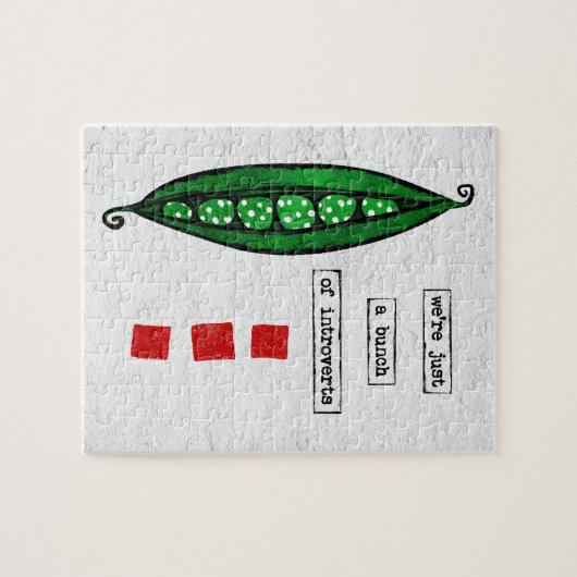 Peas Jigzaag Puzzle - Funny Vegetable - Introverts Legpuzzel (Horizontaal)
