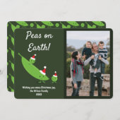 Peas op Aarde Funny Fotokerstmis Feestdagenkaart (Voorkant / Achterkant)