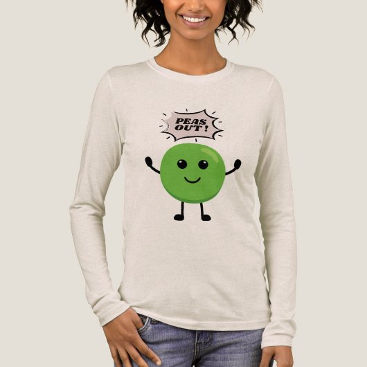 Peas Out Funny Pun T-shirt – Quirky Food Joke T-sh (Voorkant)