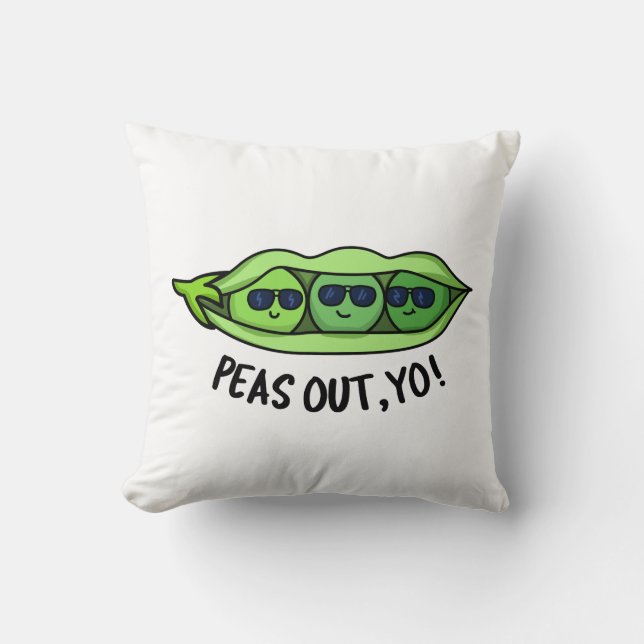 Peas Out Yo Funny Peas Pun Kussen (Voorkant)
