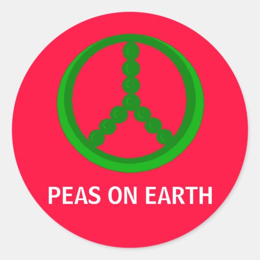 PEAS (PEACE) OP AARDE - stickers (Voorkant)