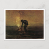 Peasant Burning Weeds, Vincent van Gogh Briefkaart (Voorkant)