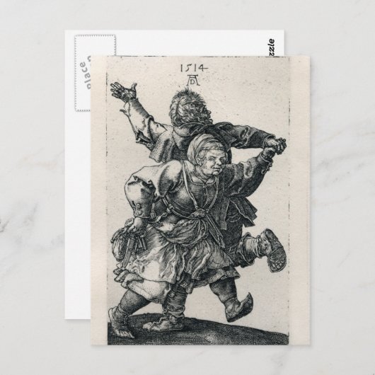 Peasant Couple Dancing by Albrecht Durer Briefkaart (Voorkant / Achterkant)