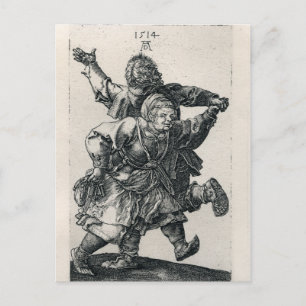 Peasant Couple Dancing by Albrecht Durer Briefkaart