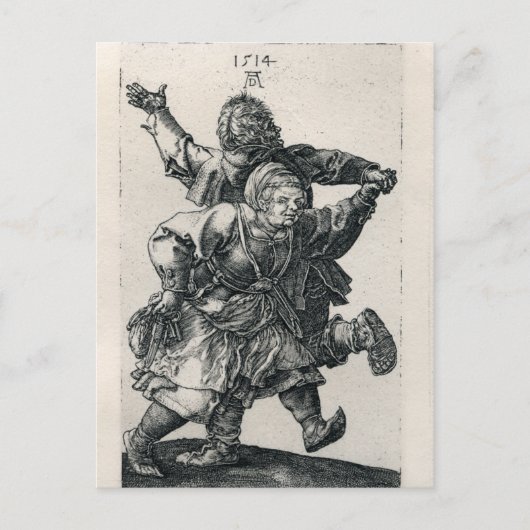 Peasant Couple Dancing by Albrecht Durer Briefkaart (Voorkant)