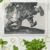 Peasant Couple Dancing by Albrecht Durer Theedoek (Gevouwen)