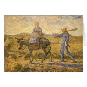 Peasant Couple gaat werken door Vincent van Gogh