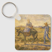 Peasant Couple gaat werken door Vincent van Gogh Sleutelhanger (Voorkant)