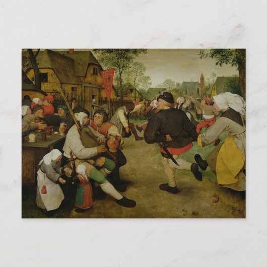 Peasant Dance, 1568 Briefkaart (Voorkant)