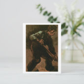 Peasant Digging, Vincent van Gogh Briefkaart (Staand voorkant)