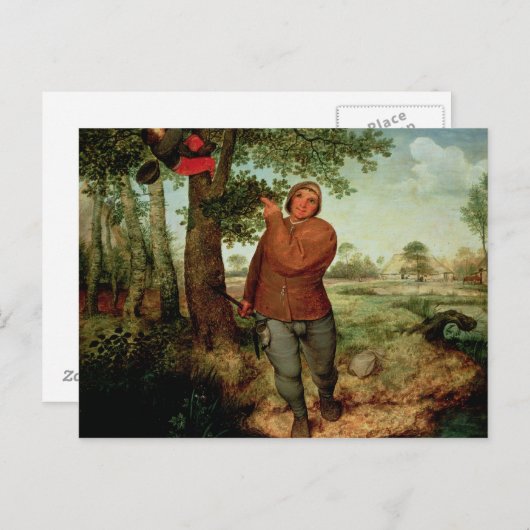 Peasant en Birdnester, 1568 Briefkaart (Voorkant / Achterkant)