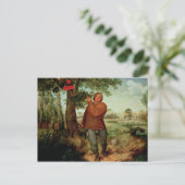 Peasant en Birdnester, 1568 Briefkaart (Staand voorkant)