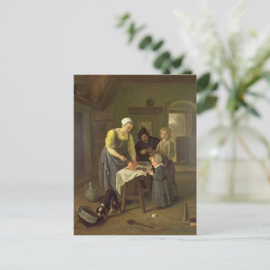 Peasant Family at Meal Time, c.1665 Briefkaart (Staand voorkant)