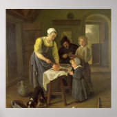 Peasant Family at Meal Time, c.1665 Poster (Voorkant)