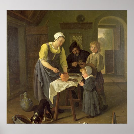 Peasant Family at Meal Time, c.1665 Poster (Voorkant)