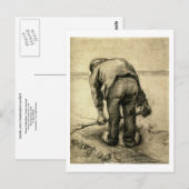 Peasant Lifting Beet, Vincent van Gogh Briefkaart (Voorkant / Achterkant)