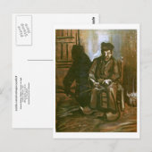 Peasant Making a Basket, Vincent van Gogh Briefkaart (Voorkant / Achterkant)