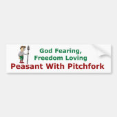 Peasant met Pitchfork Bumpersticker (Voorkant)