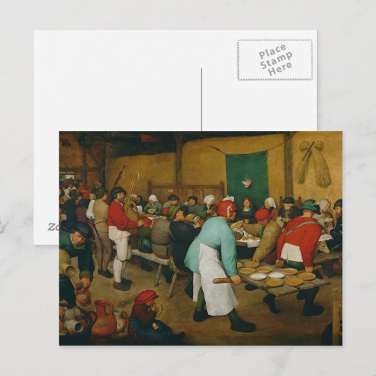 Peasant Wedding , 1568 Briefkaart (Voorkant / Achterkant)