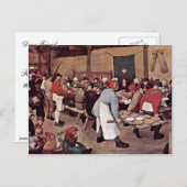 Peasant Wedding by Bruegel D. Ä. Pieter Briefkaart (Voorkant / Achterkant)