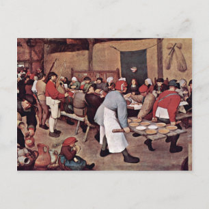 Peasant Wedding by Bruegel D. Ä. Pieter Briefkaart