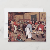 Peasant Wedding by Bruegel D. Ä. Pieter Kaart (Voorkant)