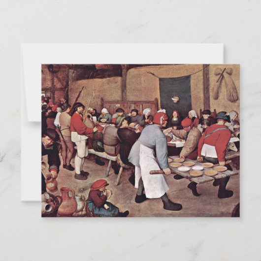 Peasant Wedding by Bruegel D. Ä. Pieter Kaart (Voorkant)
