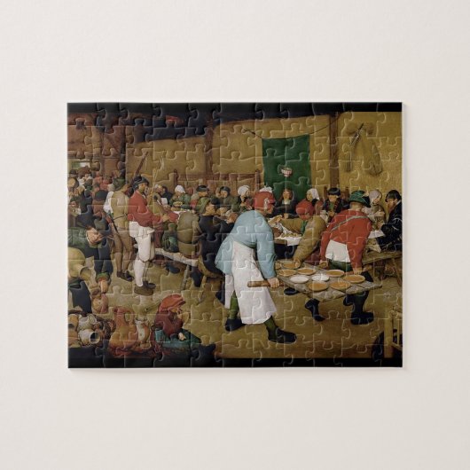 Peasant Wedding by Peiter Breugel the Elder 1567 Legpuzzel (Horizontaal)