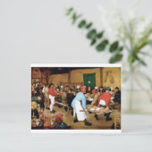 Peasant Wedding, Pieter Bruegel Briefkaart (Staand voorkant)