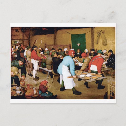Peasant Wedding, Pieter Bruegel Briefkaart (Voorkant)