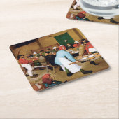 Peasant Wedding, Pieter Bruegel Kartonnen Onderzetters (Schuin)