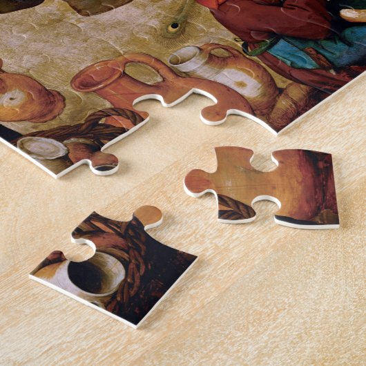 Peasant Wedding, Pieter Bruegel Legpuzzel (Zijkant)