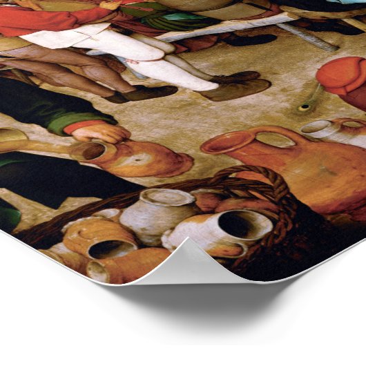 Peasant Wedding, Pieter Bruegel Poster (Hoek)