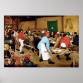 Peasant Wedding, Pieter Bruegel Poster (Voorkant)