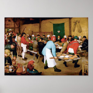 Peasant Wedding, Pieter Bruegel Poster